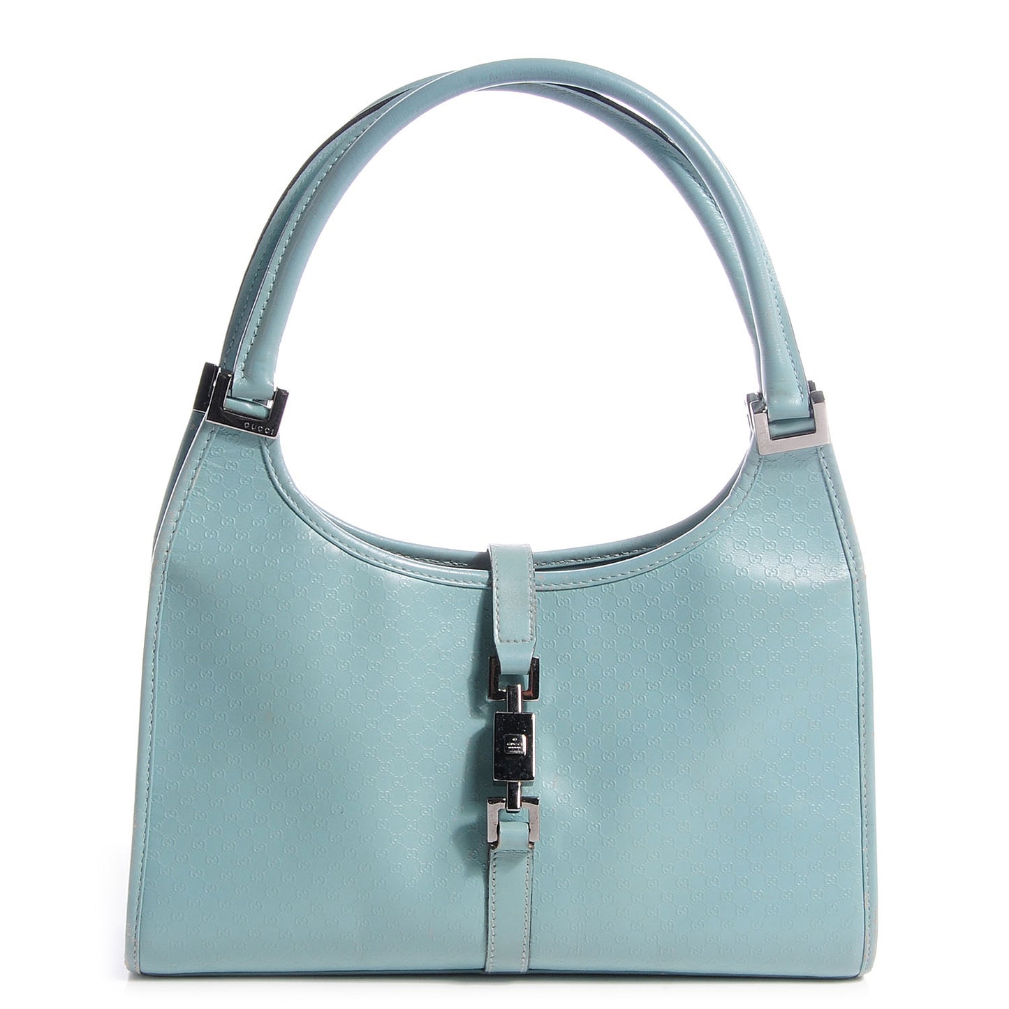 Leather Monogram Microguccissima Bardot Turquoise