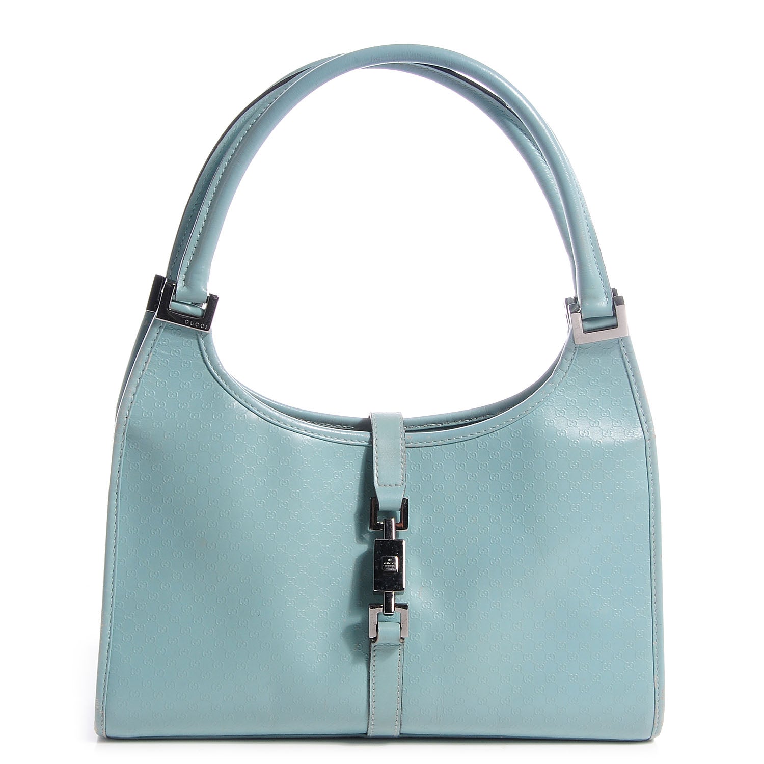 Gucci Leather Monogram Microguccissima Bardot Turquoise 1 of 7
