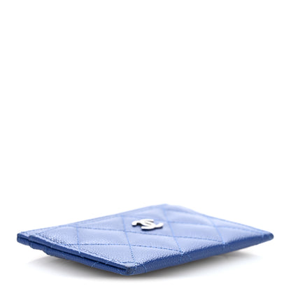 Chanel Caviar Quilted Card Holder Blue 4 of 10