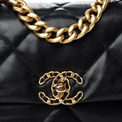 Chanel Goatskin Quilted Medium Chanel 19 Flap Black 10 of 11
