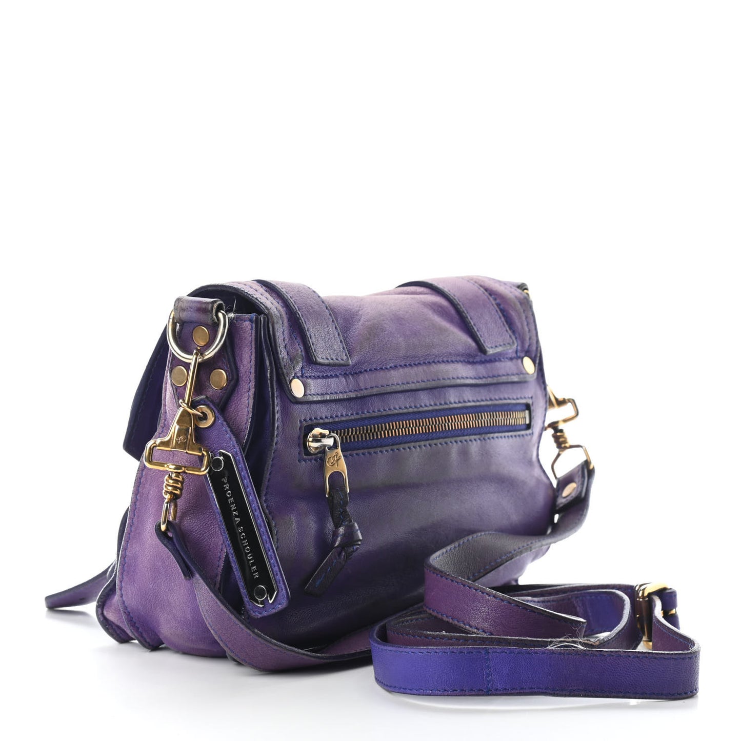 Lambskin PS1 Mini Pouch Messenger Bag Purple Rain