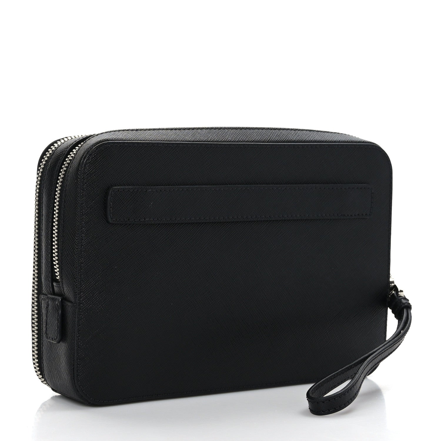 Prada Saffiano Travel Pouch Black 3 of 9