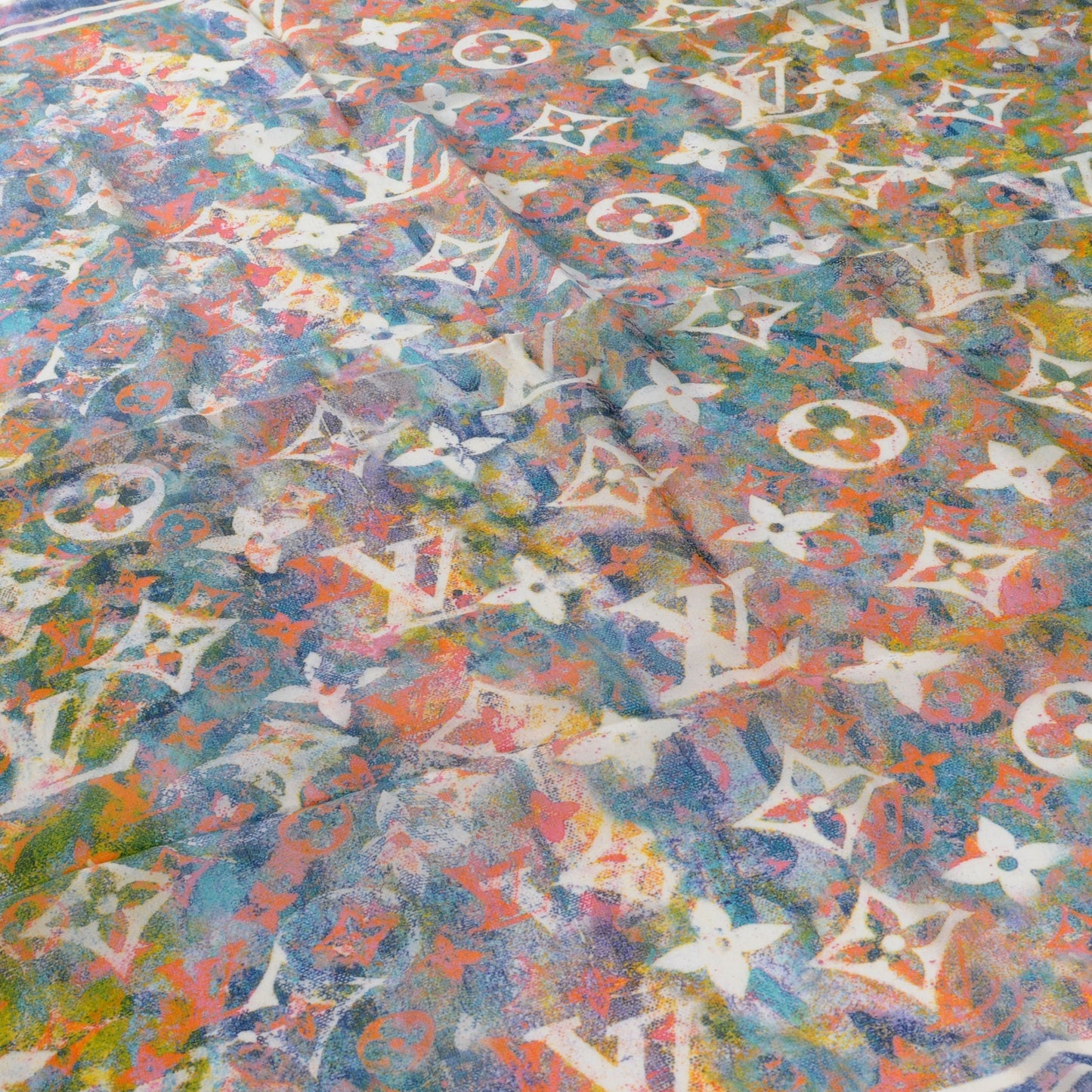 Silk Monogram Richard Prince Watercolor Scarf