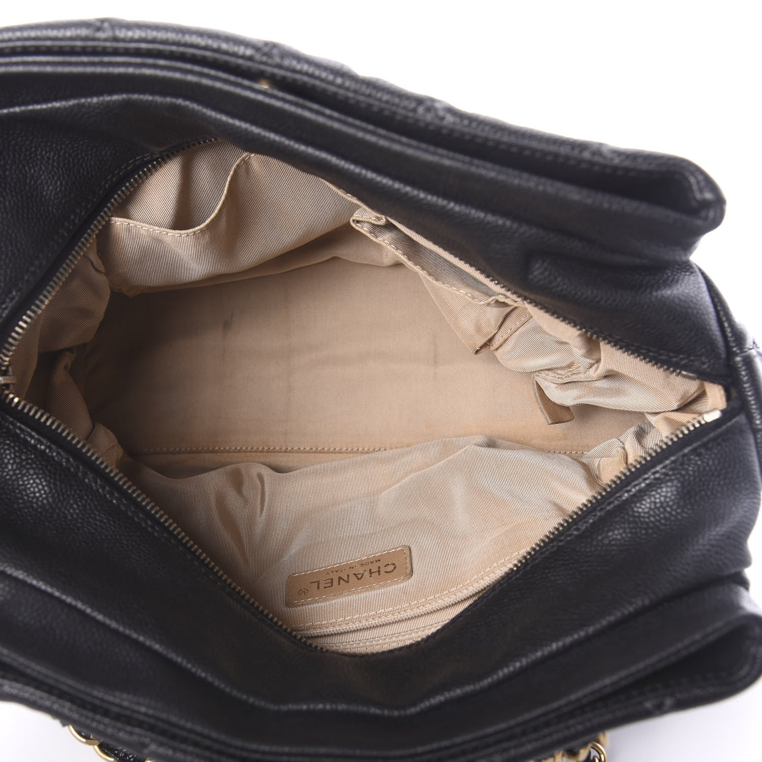Chanel Caviar Stitched Tote Black 5 of 10