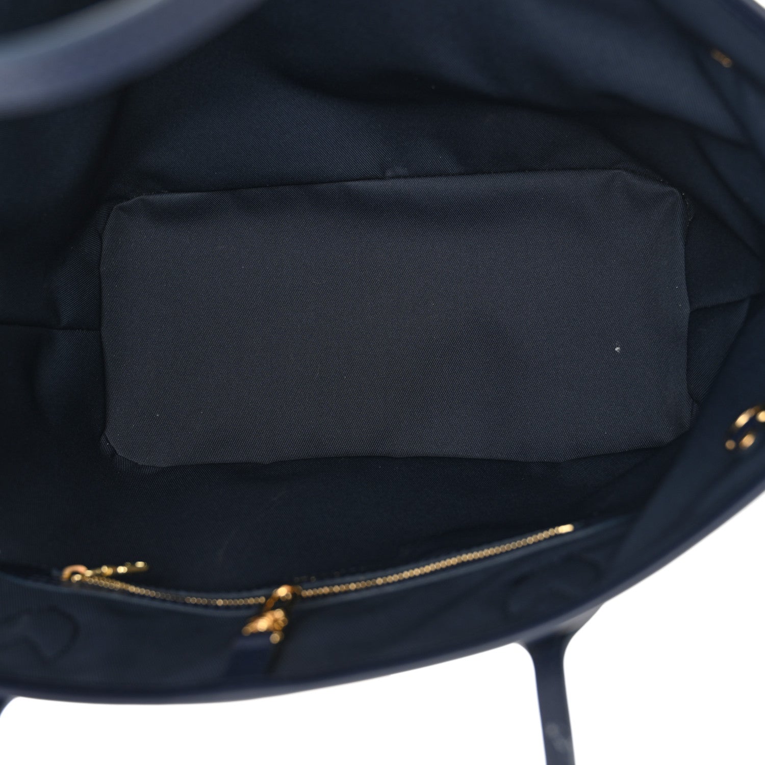 Louis Vuitton Monoglam Neverfull MM Blue 5 of 11