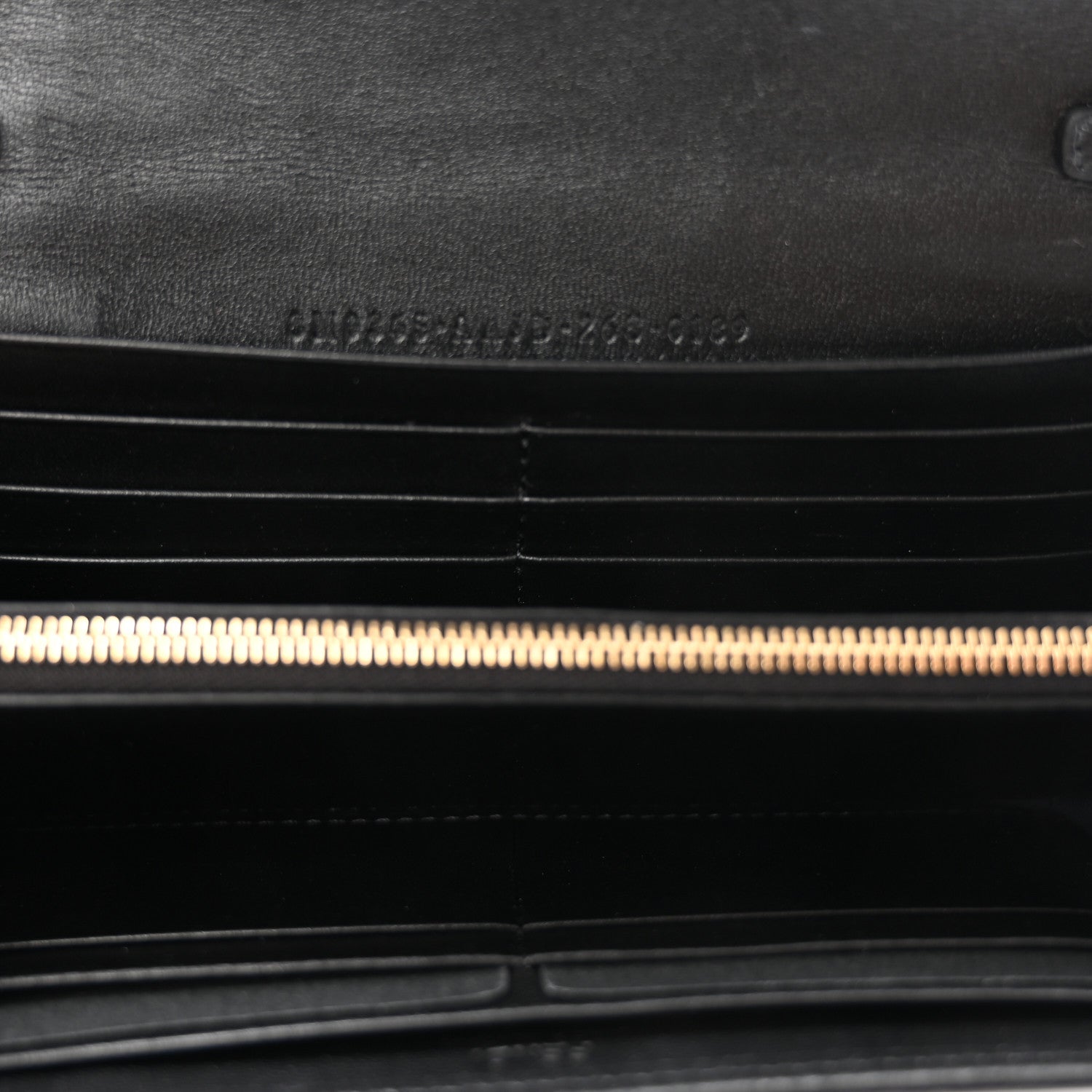 Fendi Nappa Matisse FF Embossed Continental Wallet On Chain Black Black 5 of 12