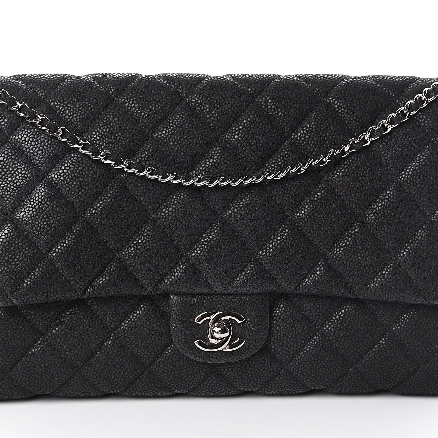Chanel Caviar Quilted Clutch With Chain Flap Black 7 of 9