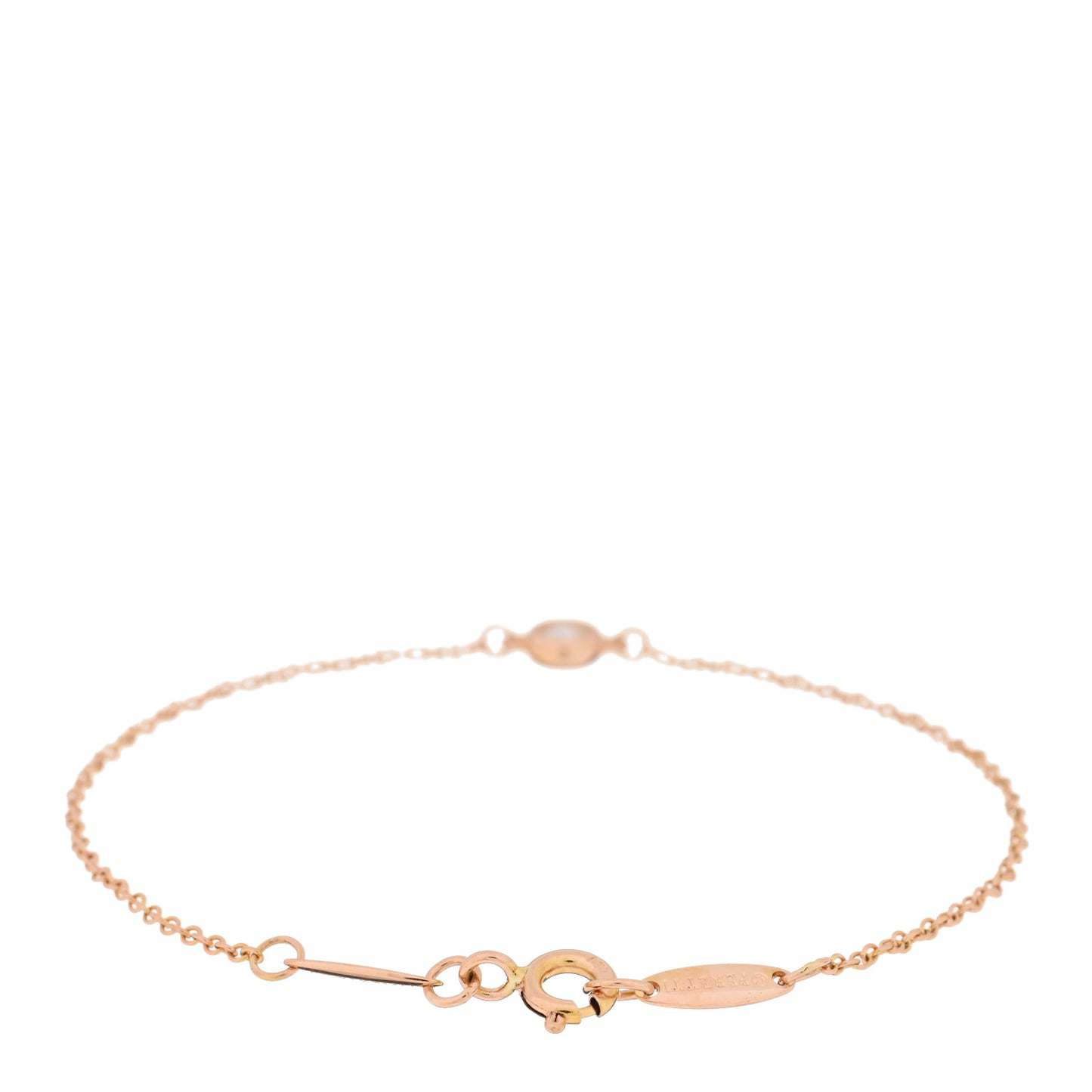 18K Rose Gold Diamond .08ct Elsa Peretti Diamonds by the Yard Bracelet