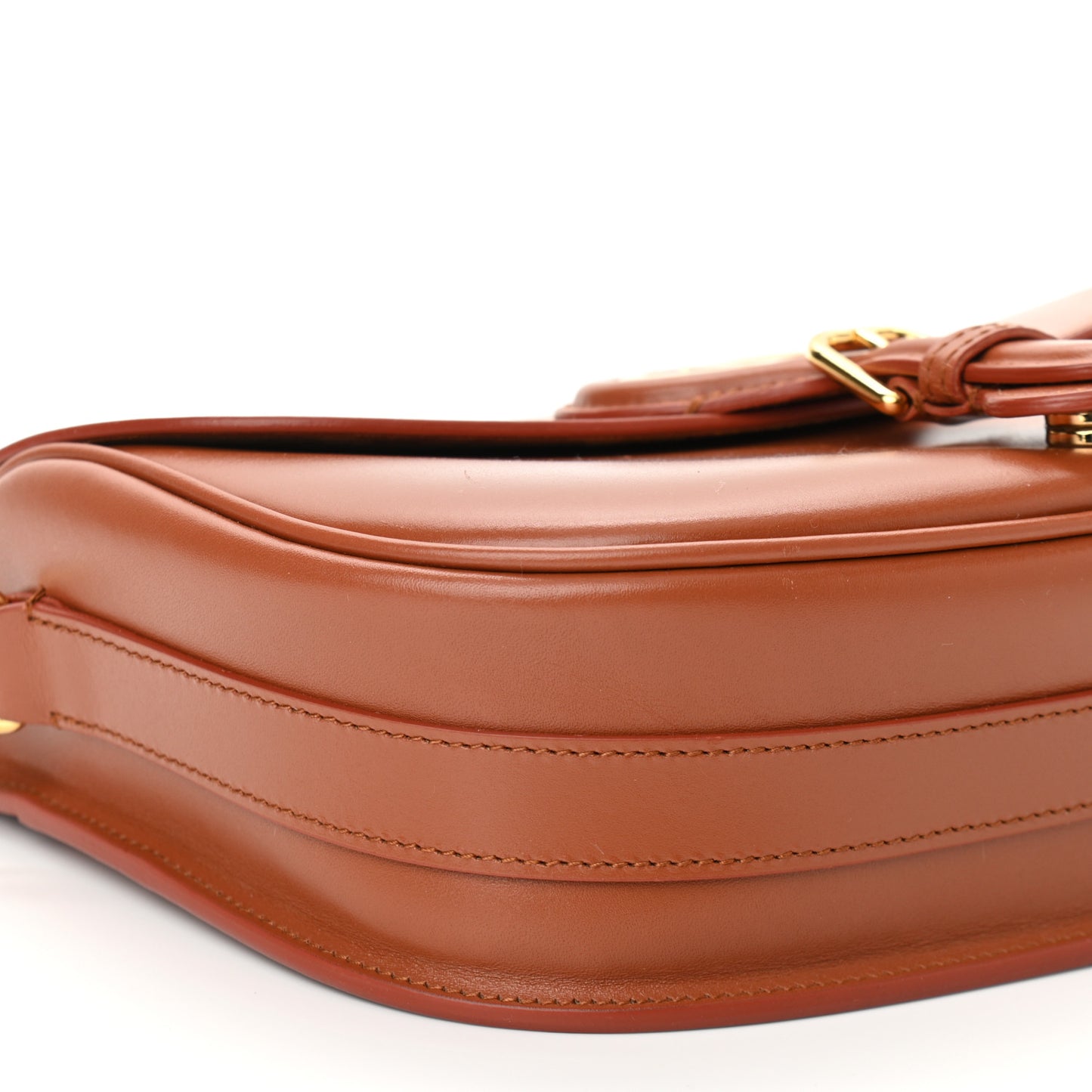 Box Calfskin Medium Bobby Flap Dark Tan