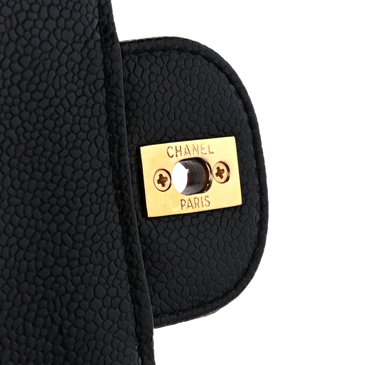 Caviar Quilted Tortoise Medium Single Flap Black