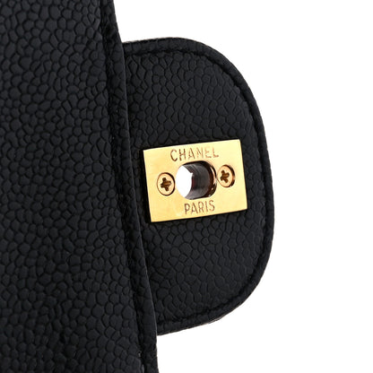 Chanel Caviar Quilted Tortoise Medium Single Flap Black 7 of 11
