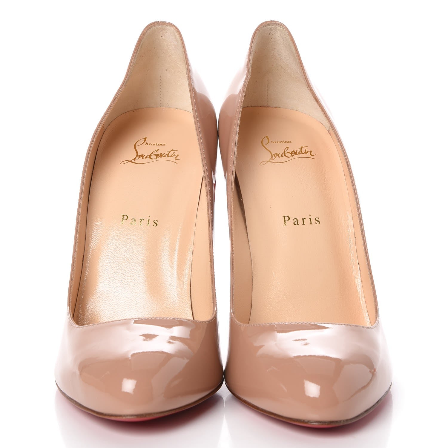 Christian Louboutin Patent Dorissima 100 Pumps 42 Nude 3 of 8