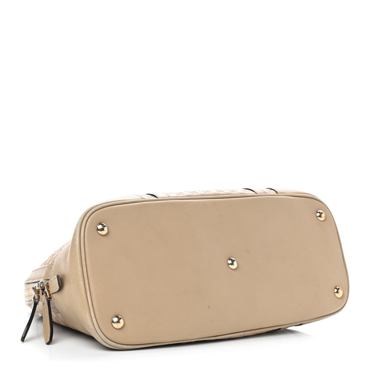 Microguccissima Small Nice Top Handle Dome Bag Beige