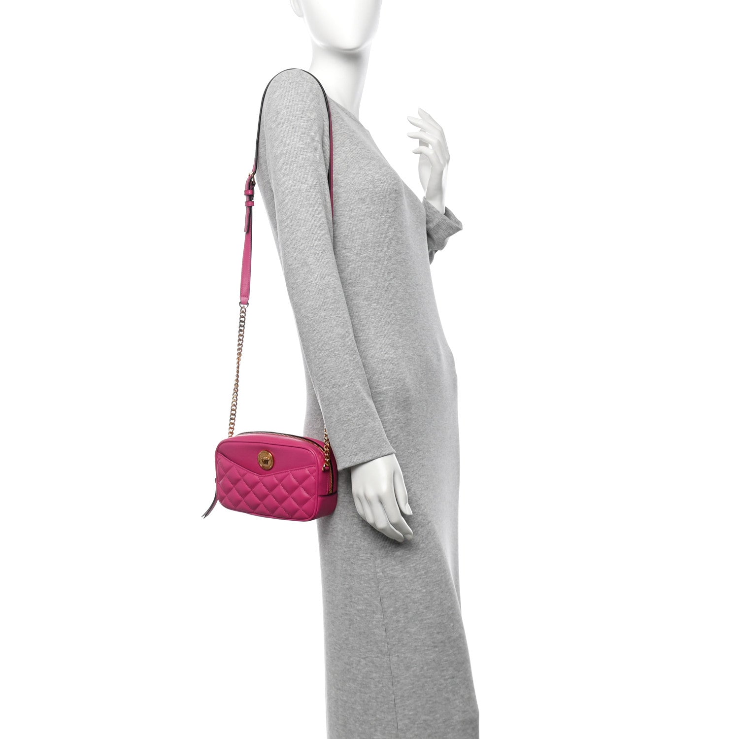 Versace Nappa Quilted La Medusa Camera Bag Orchid 2 of 10