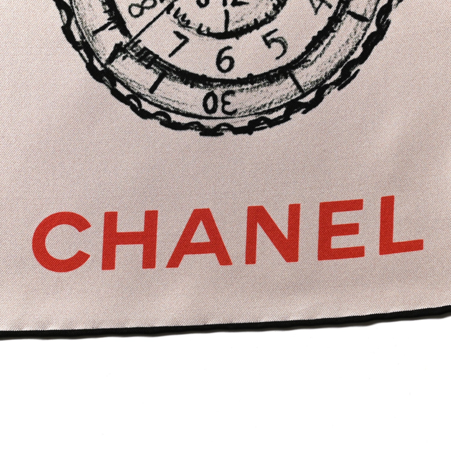 Chanel Silk CC Square Scarf Rose Black 2 of 3