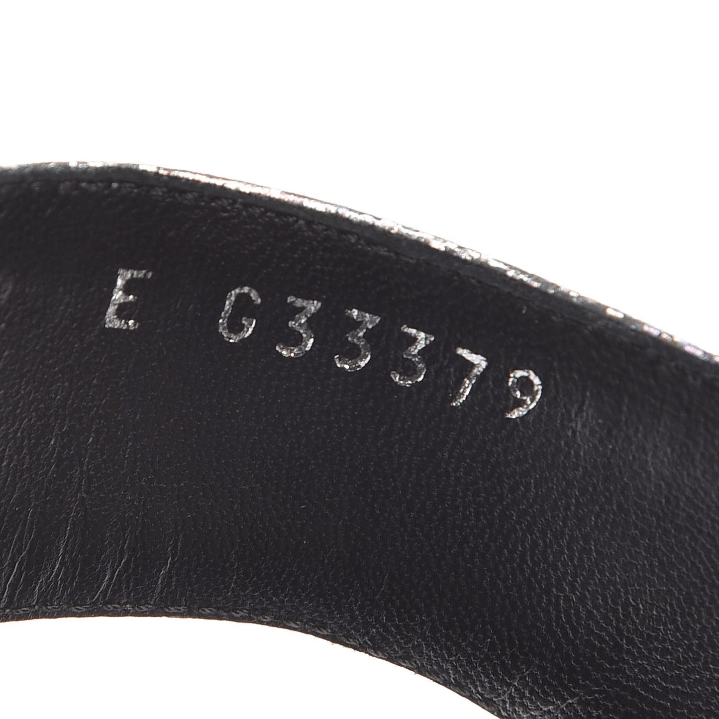Fantasy Lambskin CC Chain Thong Sandals 37.5 Silver Black