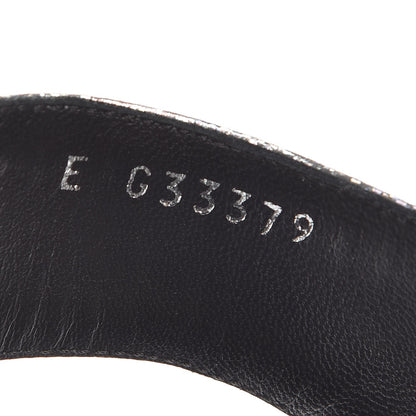 Chanel Fantasy Lambskin CC Chain Thong Sandals 37.5 Silver Black 8 of 9