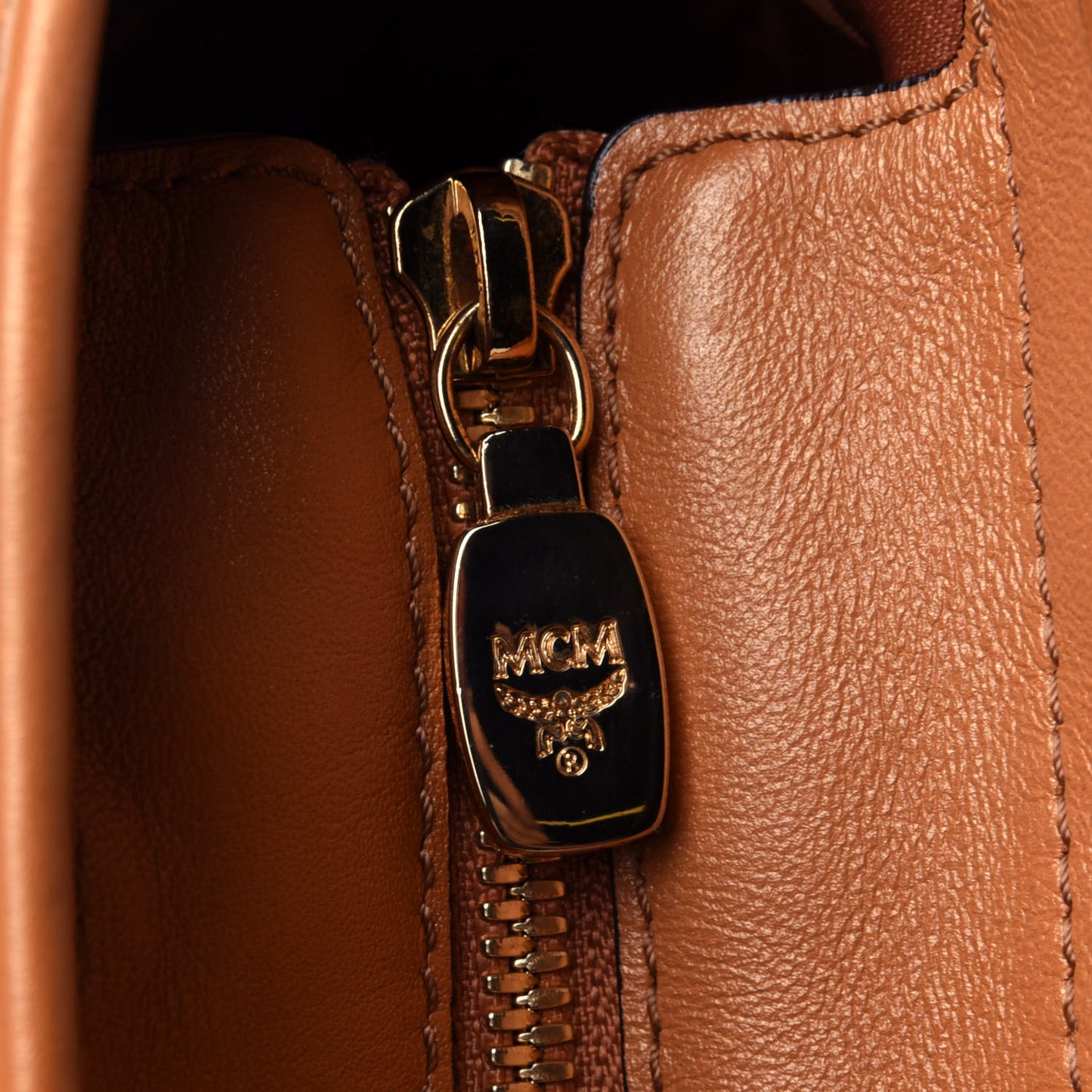 Calfskin Ottomar Monogram Tote Cognac