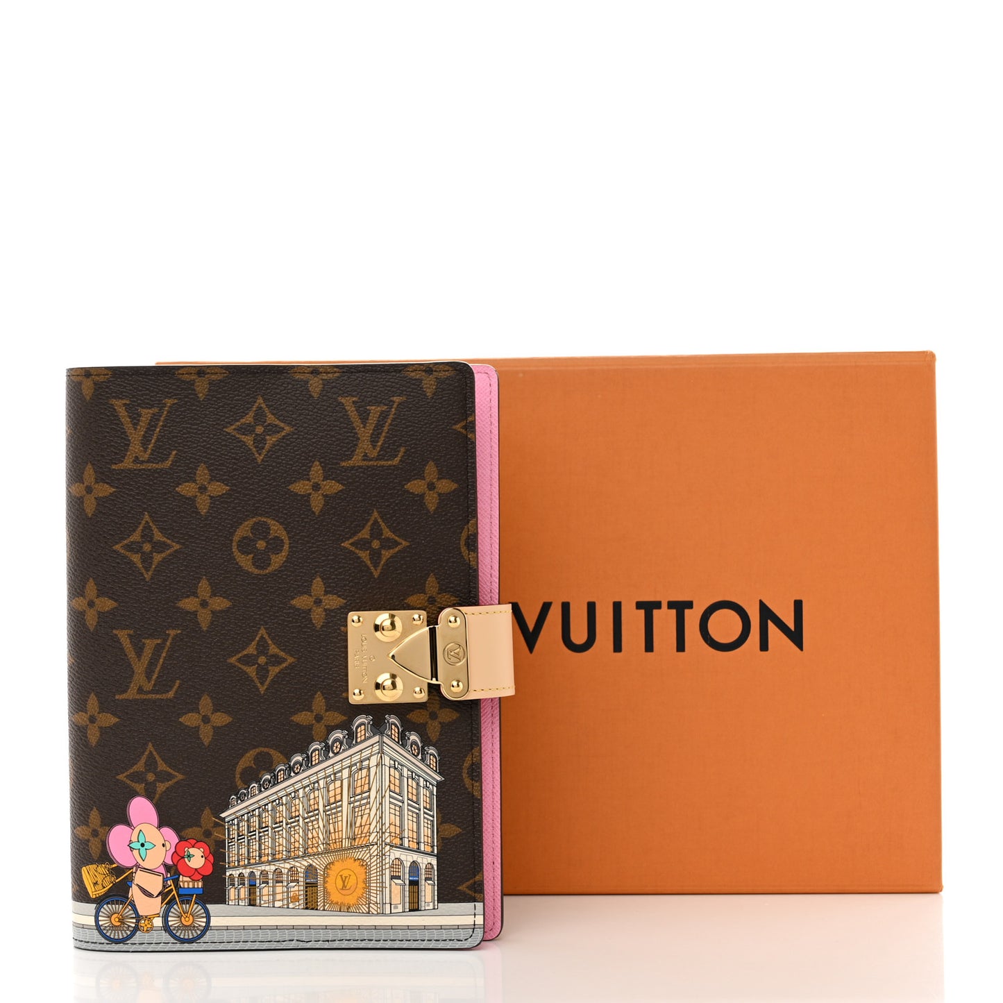 Monogram 2022 Christmas Animation Paris Notebook Cover Pink