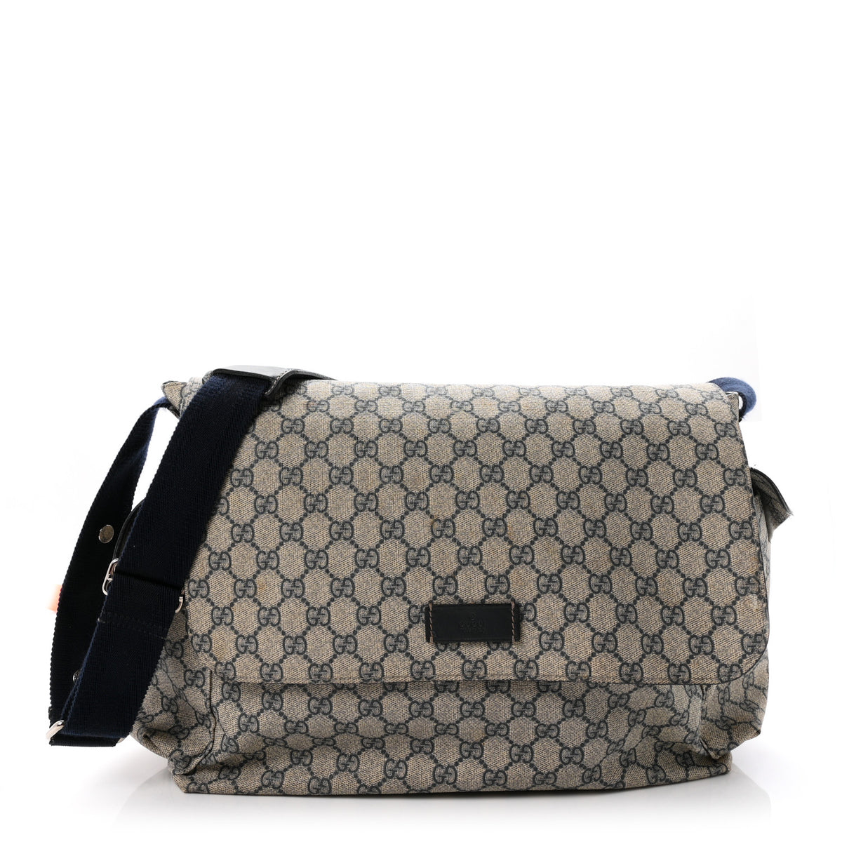 GG Plus Monogram Messenger Diaper Bag Navy
