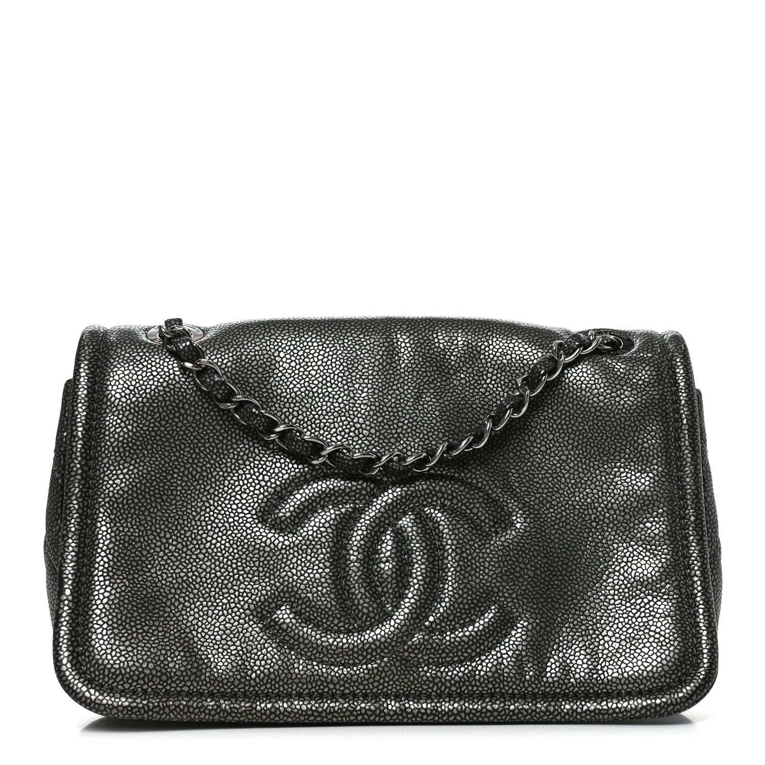 Chanel Metallic Caviar Medium Timeless CC Flap Dark Silver 1 of 10