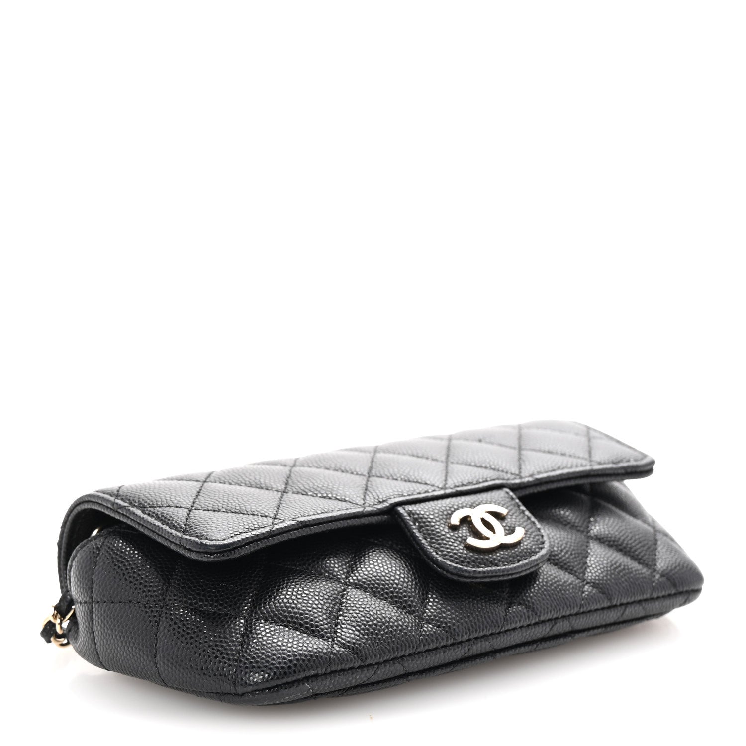 Chanel Caviar Quilted Glasses Case With Chain Black 4 of 12