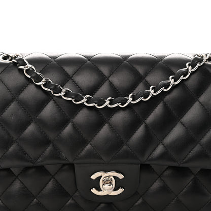 Chanel Lambskin Quilted Medium Double Flap Black 8 of 15