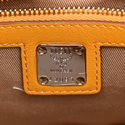 MCM Calfskin Ottomar Monogram Small Essential Bucket Golden Mango 6 of 13