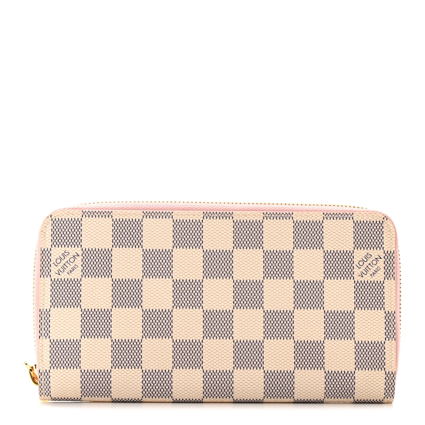 Damier Azur Zippy Wallet Rose Ballerine