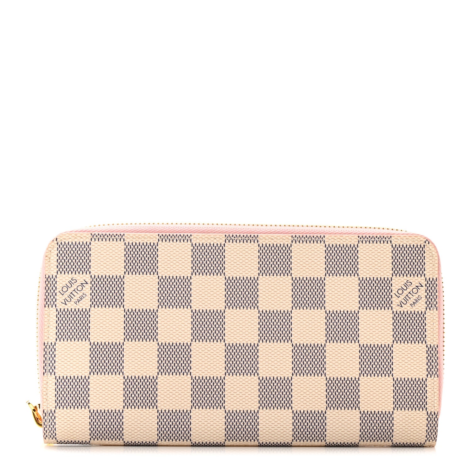 Louis Vuitton Damier Azur Zippy Wallet Rose Ballerine 1 of 9