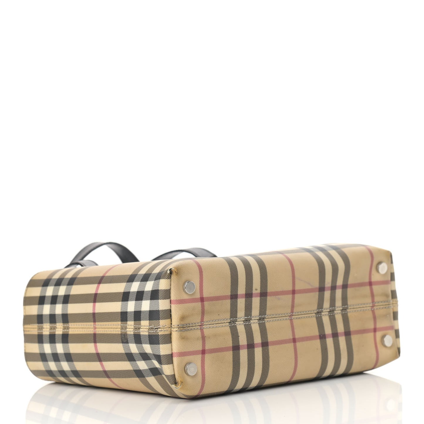 House Check Small Tote Black