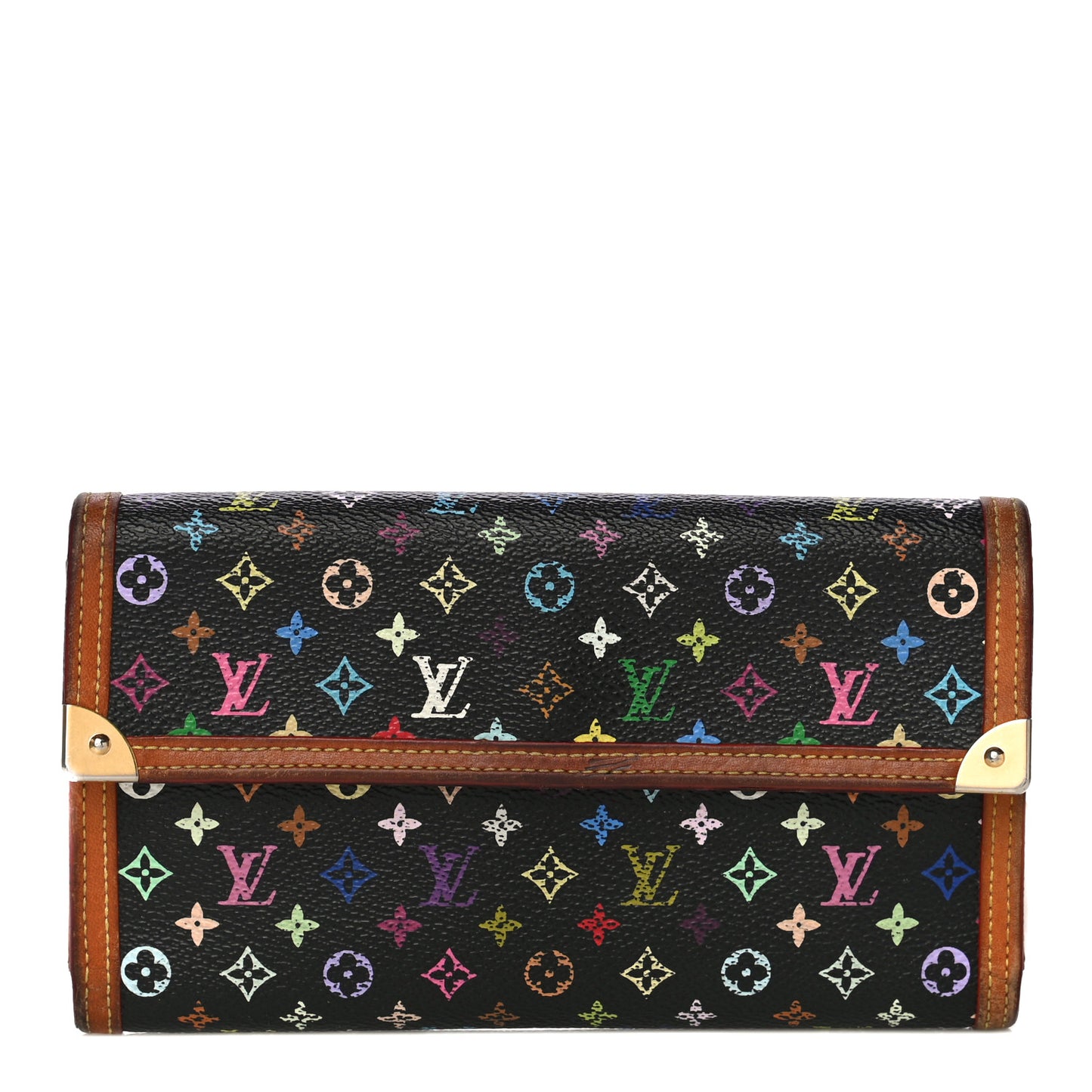 Monogram Multicolor Porte Tresor International Wallet Black