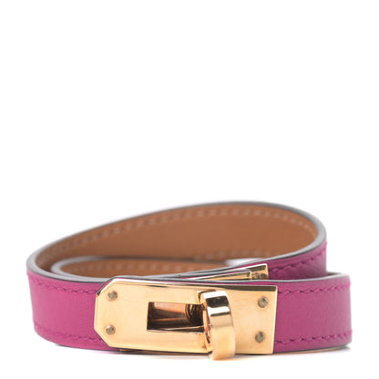 Hermes Swift Kelly Double Tour Bracelet T2 Rose Pourpre 1 of 7