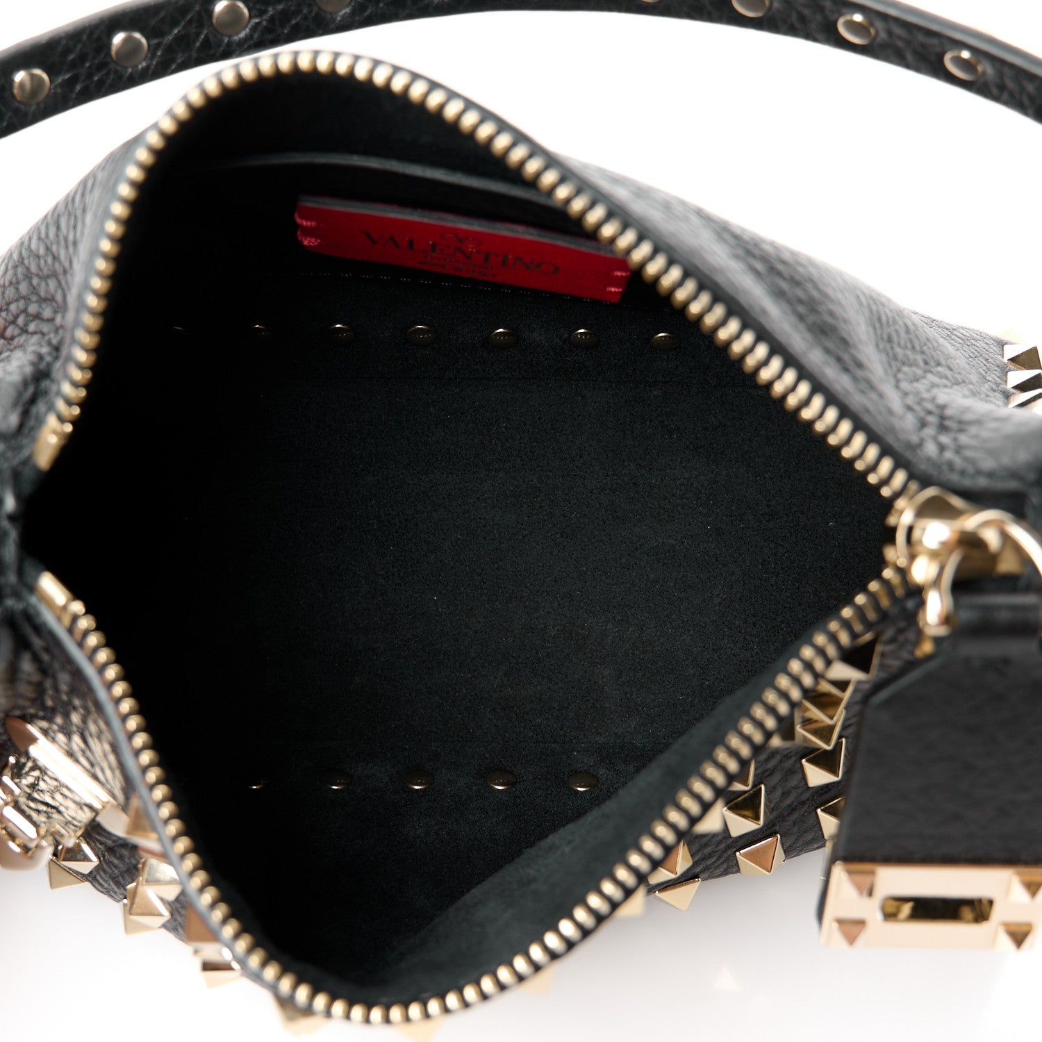 Valentino Garavani Grained Calfskin Small Rockstud All Over Crossbody Bag Black 5 of 10