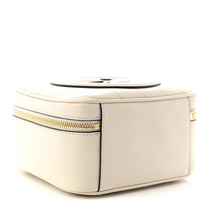 Gucci Sakai Be Green Calfskin Diagonal Stitched Blondie Top Handle Bag Mystic White 4 of 10