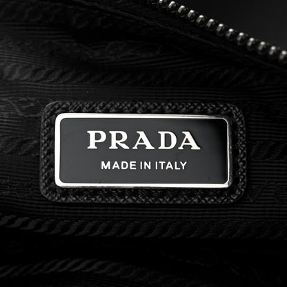 Prada Re-Nylon Saffiano Pocket Zippered Shoulder Bag Black 6 of 10