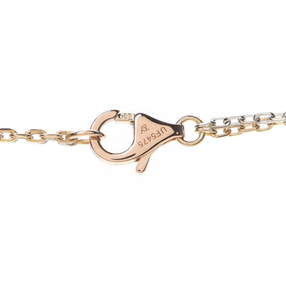 Cartier 18K White Pink Gold Diamond Three Ring LOVE Pendant Necklace 4 of 6