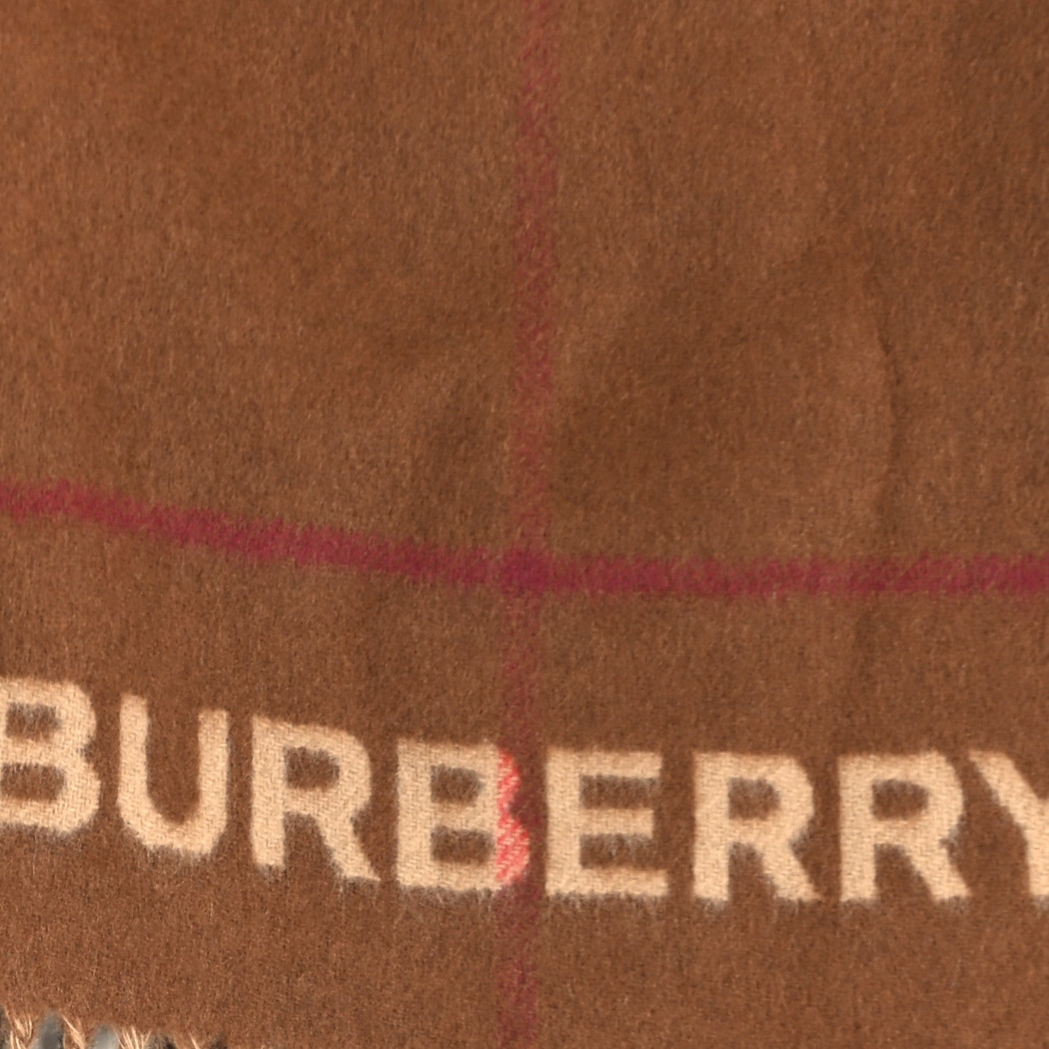 Burberry Wool Giant Check Central Split Cape Scarf Archive Beige Dark Birch Brown 2 of 3