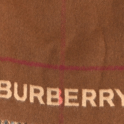 Burberry Wool Giant Check Central Split Cape Scarf Archive Beige Dark Birch Brown 2 of 3