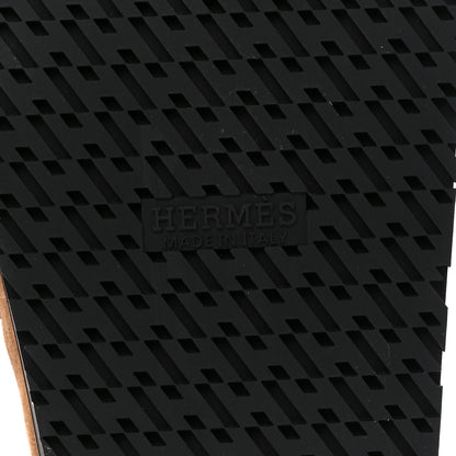 Hermes Suede Goatskin Shearling Go Mules 39 Brun Frume Ecru 6 of 8