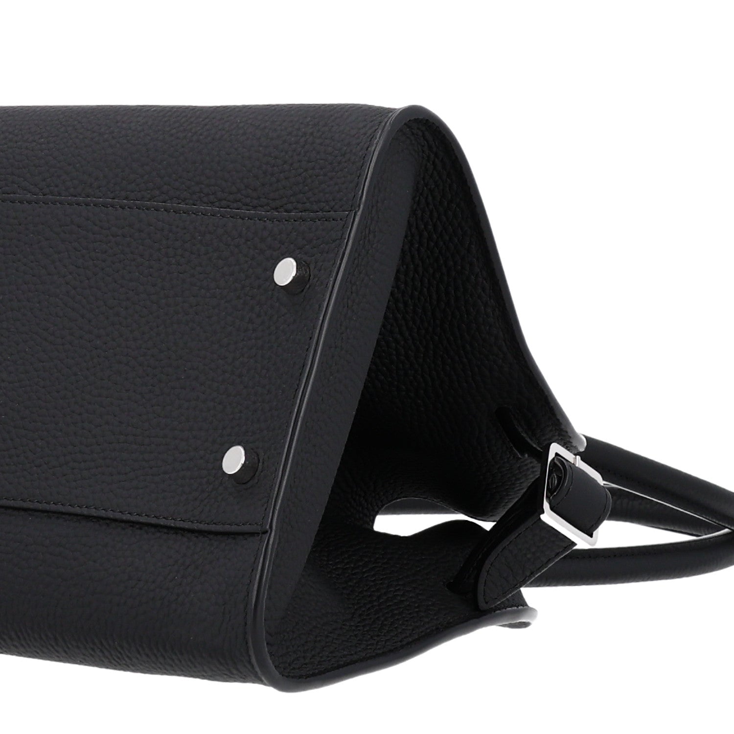 The Row Matte Grained Calfskin Margaux Shoulder 12 Black 9 of 9