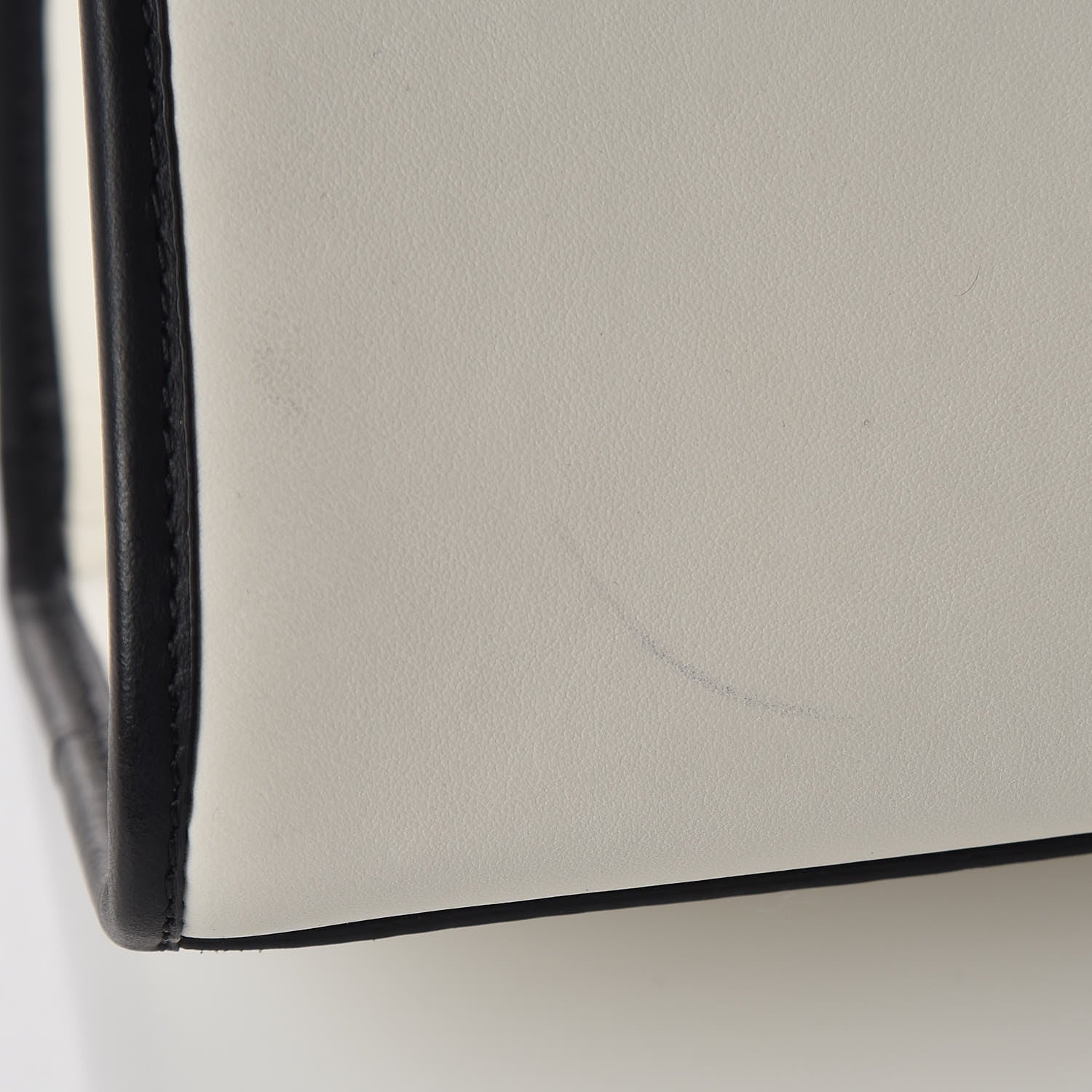 Fendi Vitello Century Velvet F is Fendi FF Embroidered Regular Runaway Satchel White Black 9 of 11