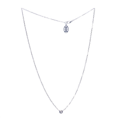 Cartier 18K White Gold Diamond SM D'Amour Pendant Necklace 3 of 6