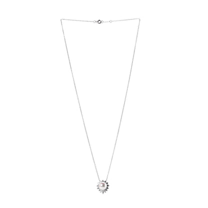 Tiffany Platinum Pearl Diamond Victoria Pendant Necklace 3 of 7