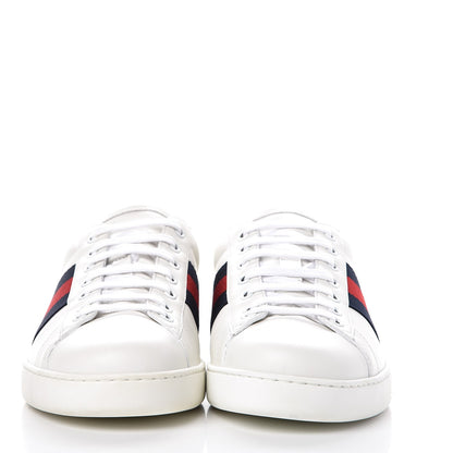 Gucci Calfskin Web Mens Tiger Ace Sneakers 9.5 White 2 of 9