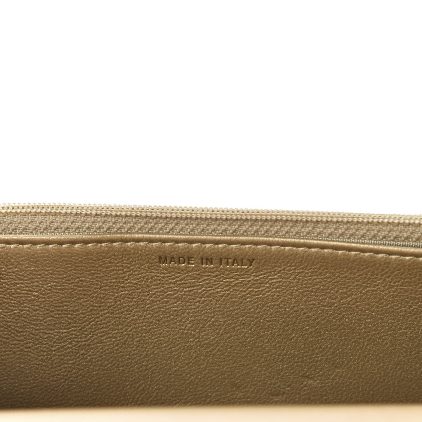 Metallic Goatskin Quilted 19 Wallet On Chain WOC Gold