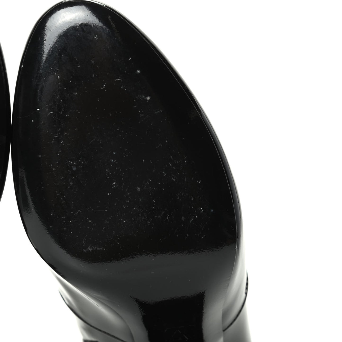 Patent Silhouette Ankle Boots 39 Black
