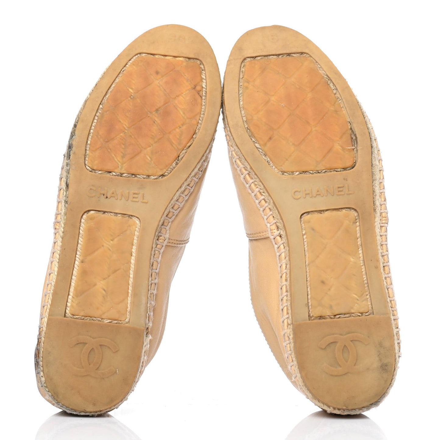 Lambskin Quilted CC Mules Sandals 39 Brown