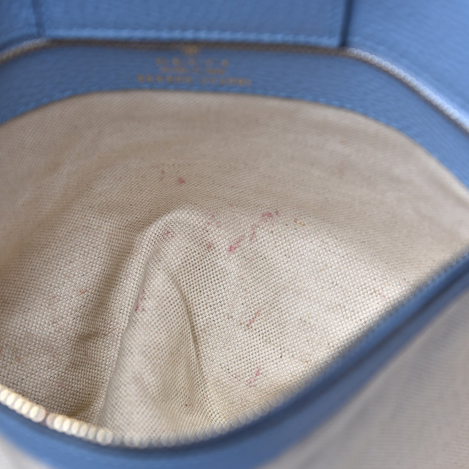 Gucci Dollar Calfskin Small Swing Tote Camelia Mineral Blue 14 of 14