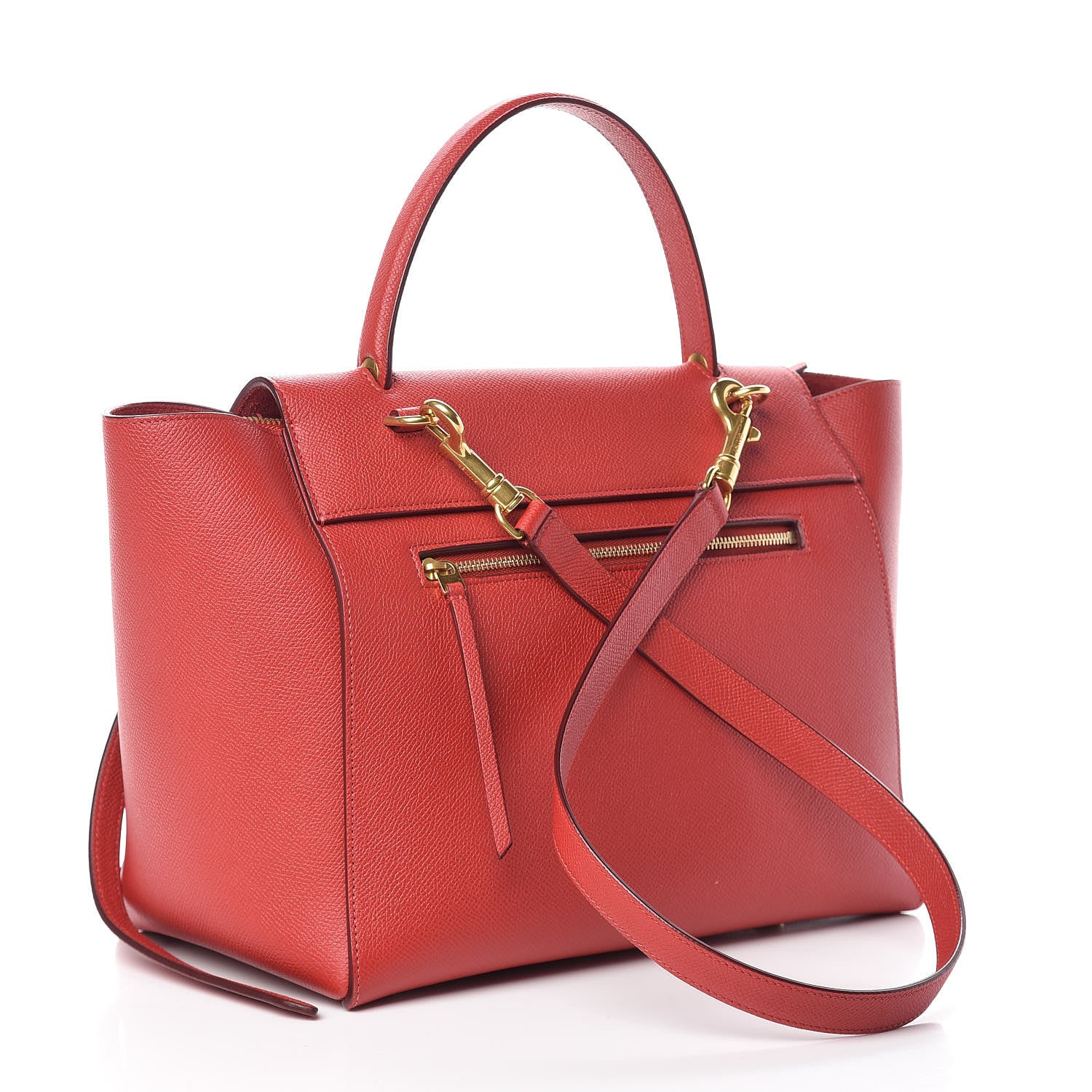 Celine Grained Calfskin Mini Belt Bag Coquelicot 3 of 13
